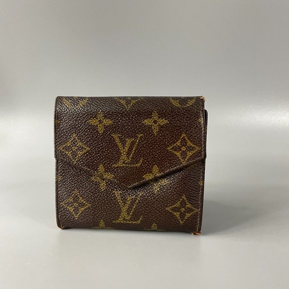 💯% Authentic Vintage Louis Vuitton Monogram Elise Trifold Canvas Leather Wallet - Picture 2 of 14